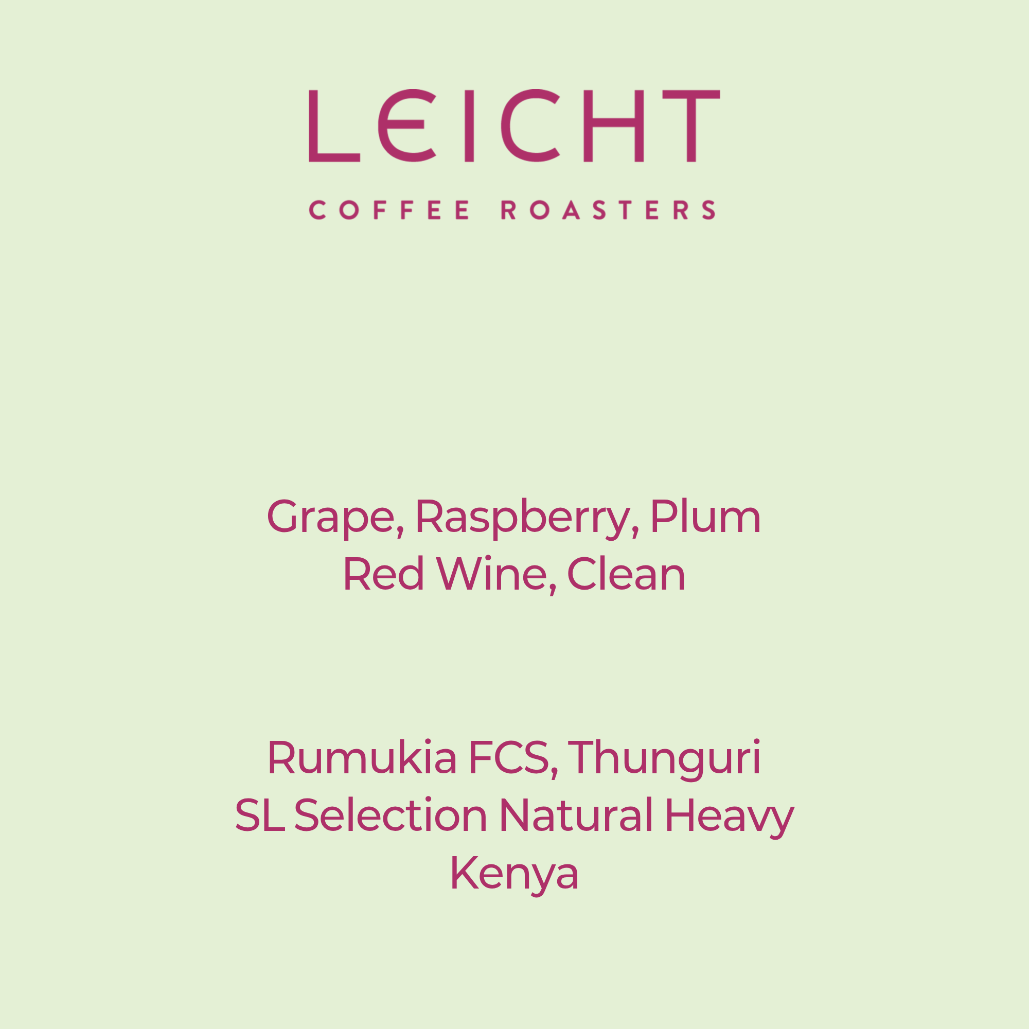 Kenya Thunguri SL Selection Natural Heavy