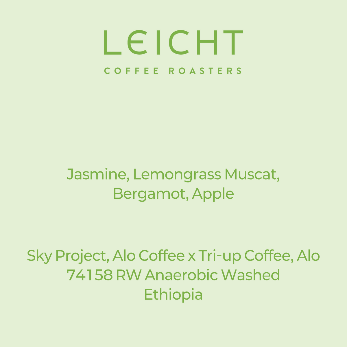 Ethiopia Sidama Alo Coffee x Tri-up Coffee Sky Project RW 74158 Anaerobic Washed